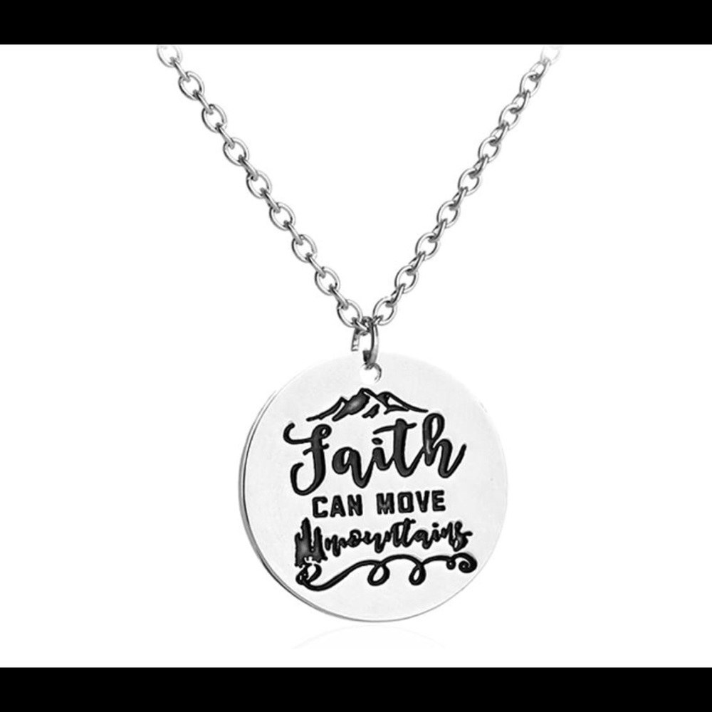 🔴ONE LEFT🔴Faith Can Move Mountains Necklace